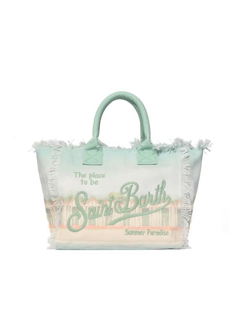 Borsa Vanity Forte dei Marmi in canvas di cotone con stampa cabine Mc2 Saint Barth | VANI00108436L